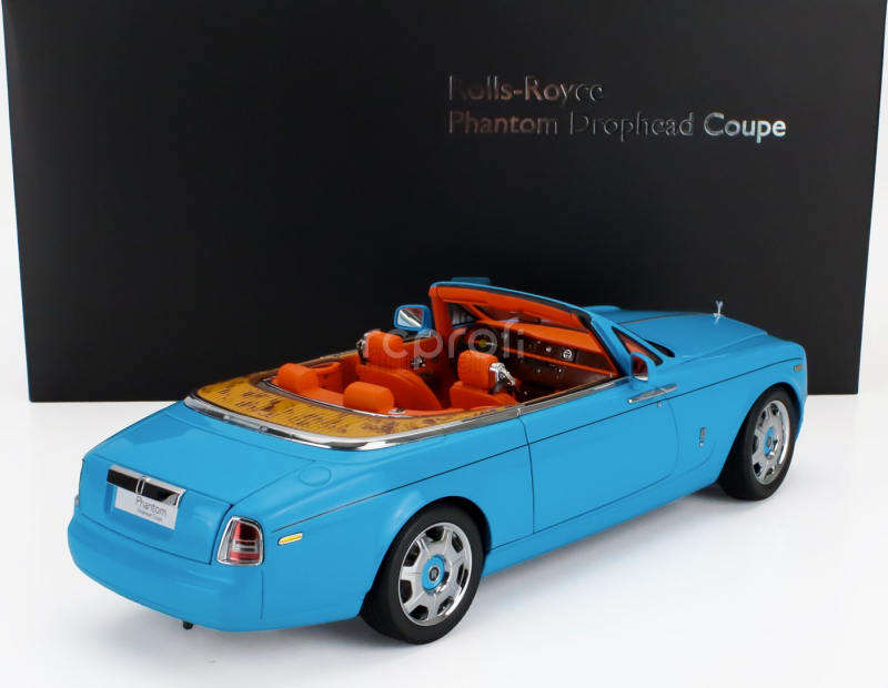Kyosho Rolls royce Phantom Drophead Cabriolet 2-door 2013 1:18 Světle Modrá