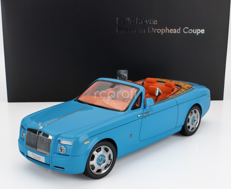 Kyosho Rolls royce Phantom Drophead Cabriolet 2-door 2013 1:18 Světle Modrá