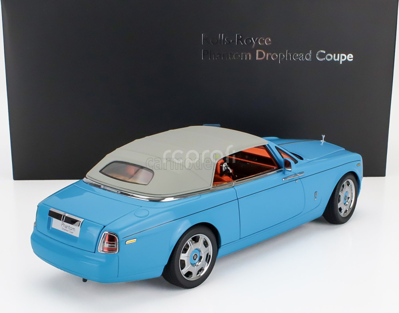 Kyosho Rolls royce Phantom Drophead Cabriolet 2-door 2013 1:18 Světle Modrá