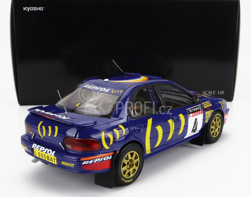 Kyosho Subaru Impreza 555 Repsol N 4 1:18, modrá
