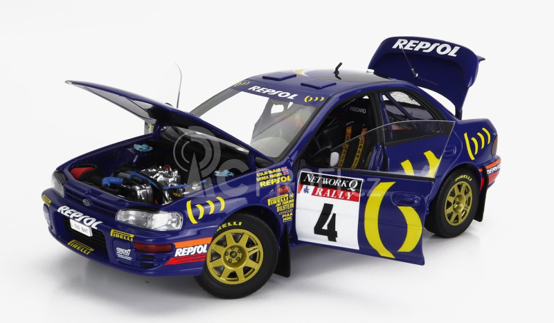 Kyosho Subaru Impreza 555 Repsol N 4 1:18, modrá