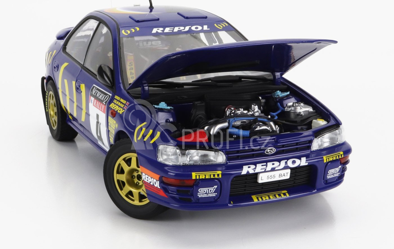 Kyosho Subaru Impreza 555 Repsol N 4 1:18, modrá