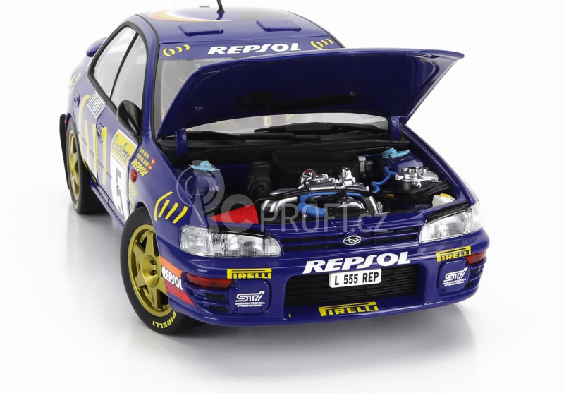 Kyosho Subaru Impreza 555 Repsol N 5 1:18, modrá