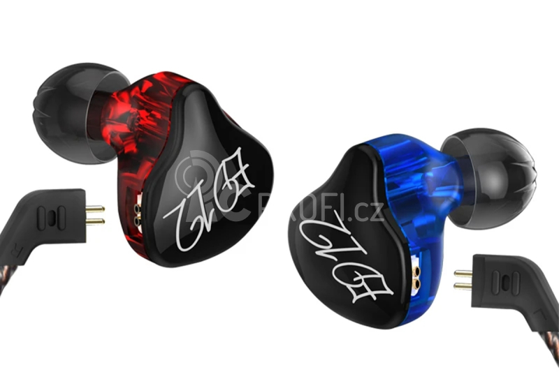 KZ ED12 Sluchátka s mikrofonem (Red/Blue)