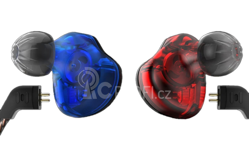 KZ ED12 Sluchátka s mikrofonem (Red/Blue)