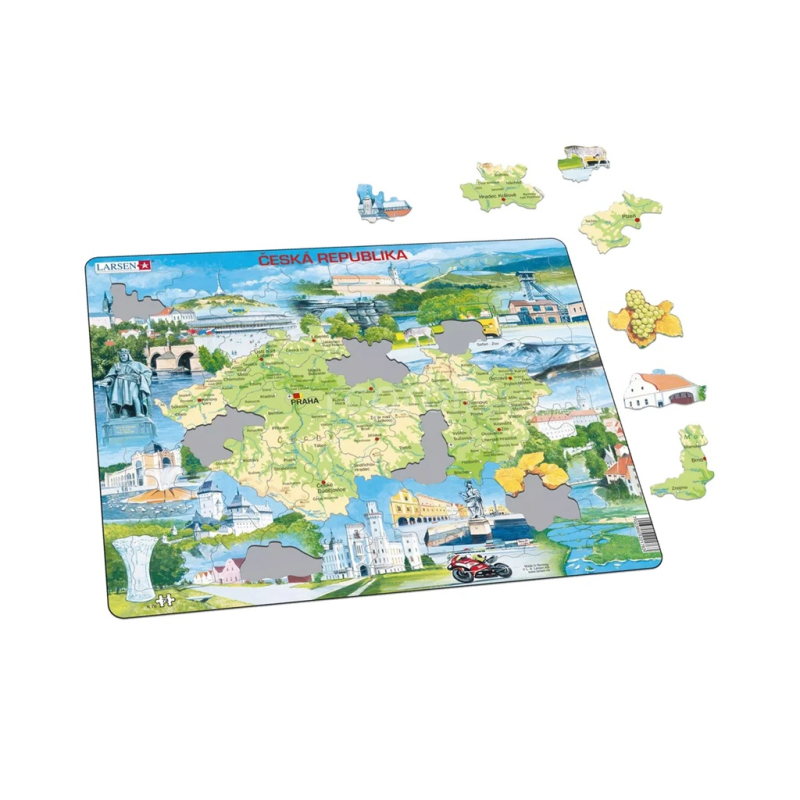 Larsen Vzdělávací puzzle Česká republika Památky 78 dílků