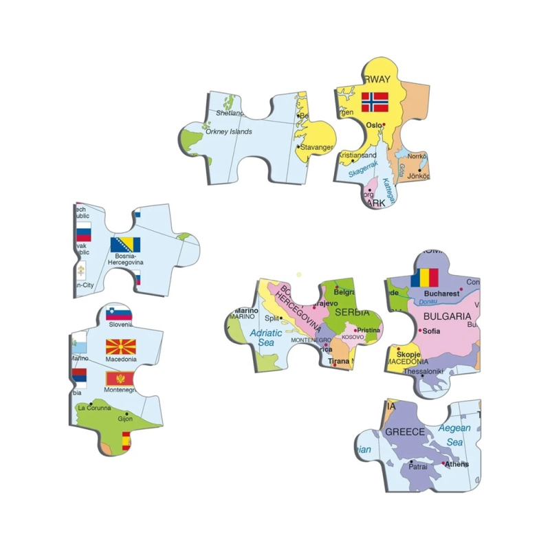 Larsen Vzdělávací puzzle Evropa Politická mapa 48 dílků