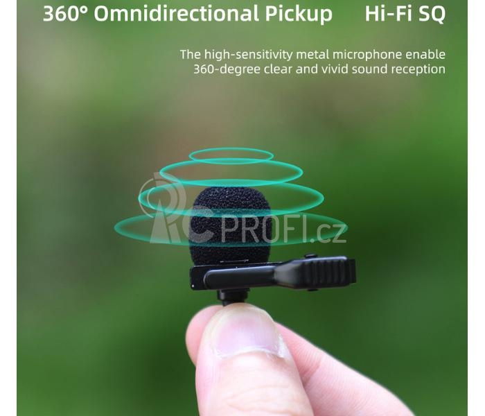 Lavalier mikrofon pro Insta360 X3 / One RS 1-INCH