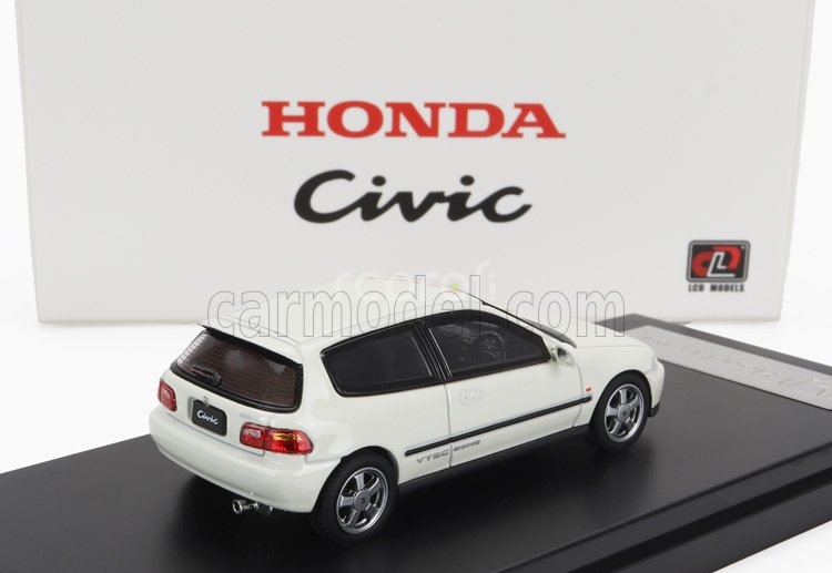 Lcd-model Honda Civic Eg6 Vtec 1993 1:64 Bílá