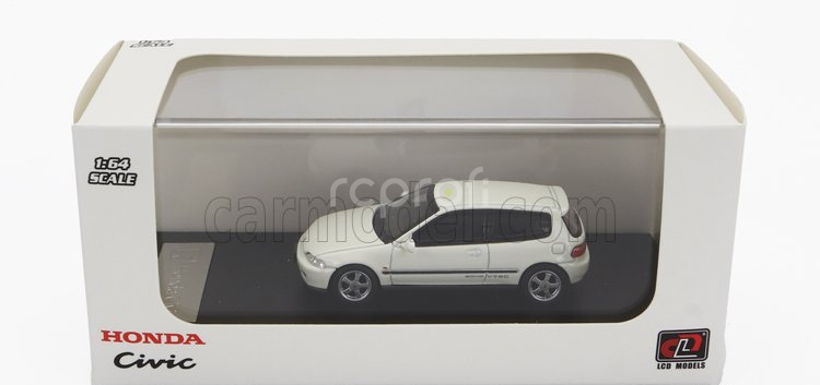 Lcd-model Honda Civic Eg6 Vtec 1993 1:64 Bílá
