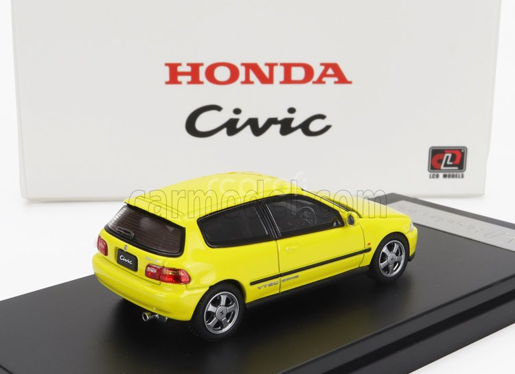 Lcd-model Honda Civic Eg6 Vtec 1993 1:64 Žlutá