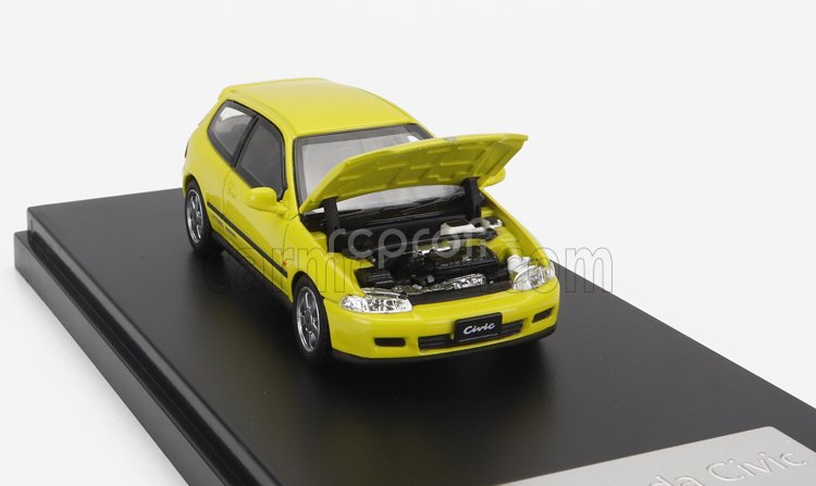 Lcd-model Honda Civic Eg6 Vtec 1993 1:64 Žlutá
