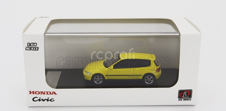 Lcd-model Honda Civic Eg6 Vtec 1993 1:64 Žlutá