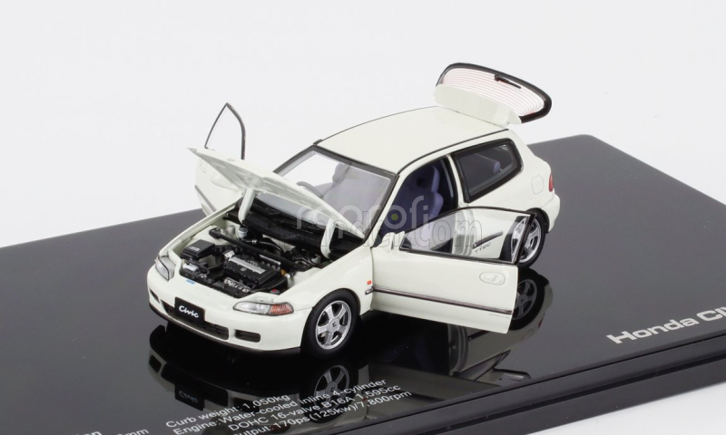 Lcd-model Honda Civic Sir Ii Eg6 Vtec 1993 1:43 Bílá