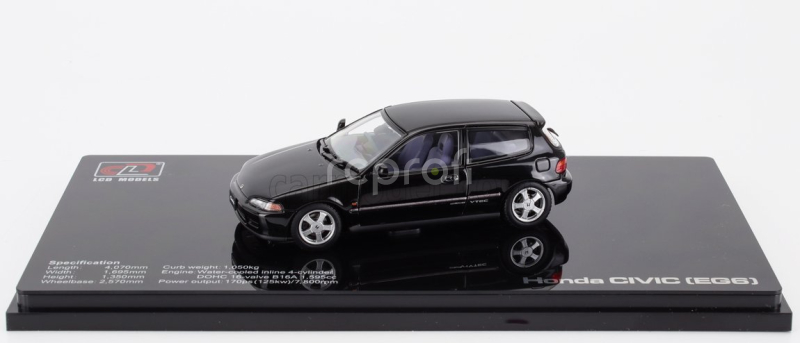 Lcd-model Honda Civic Sir Ii Eg6 Vtec 1993 1:43 Black