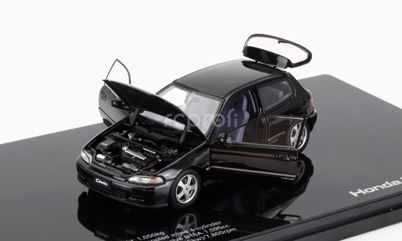 Lcd-model Honda Civic Sir Ii Eg6 Vtec 1993 1:43 Black