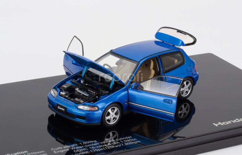 Lcd-model Honda Civic Sir Ii Eg6 Vtec 1993 1:43 Blue