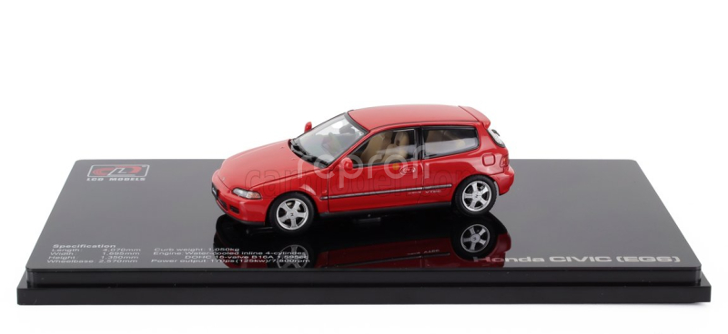 Lcd-model Honda Civic Sir Ii Eg6 Vtec 1993 1:43 Red