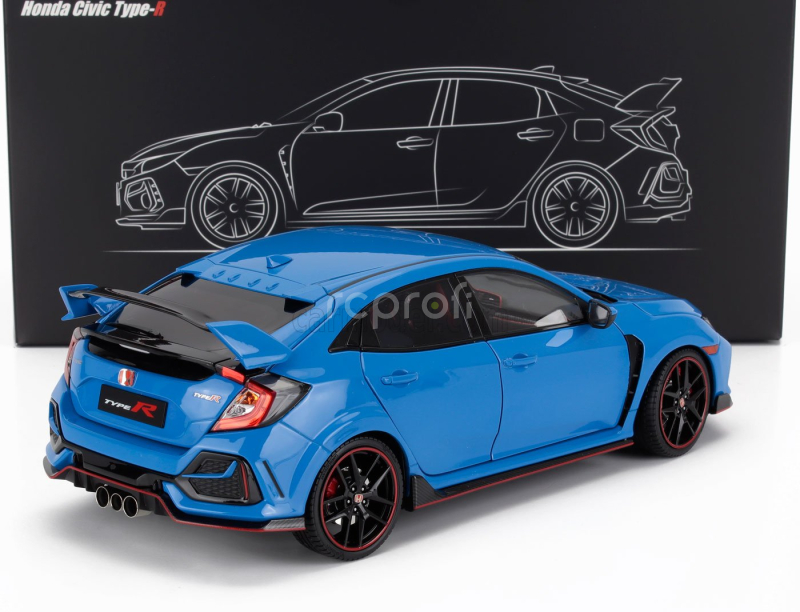Lcd-model Honda Civic Type-r (fk8) 2020 1:18 Blue