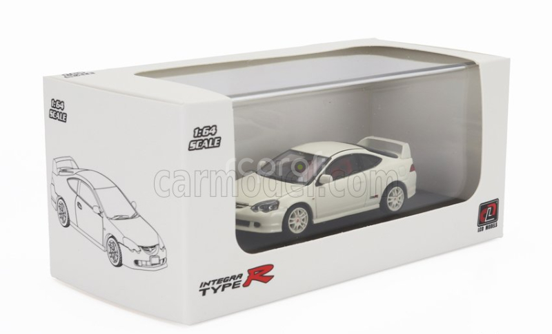Lcd-model Honda Integra (dc5) Type R 2006 1:64 Bílá