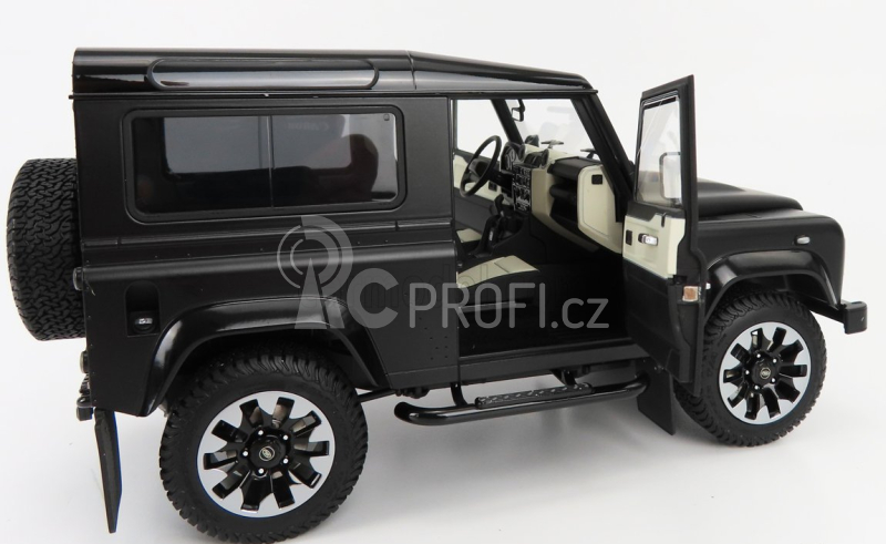 Lcd-model Land rover Defender 90 Works V8 70th Edition 2018 1:18 Matt Black