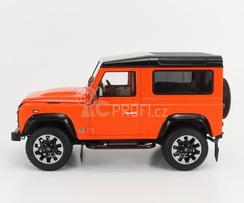 Lcd-model Land rover Defender 90 Works V8 70th Edition 2018 1:18 Orange