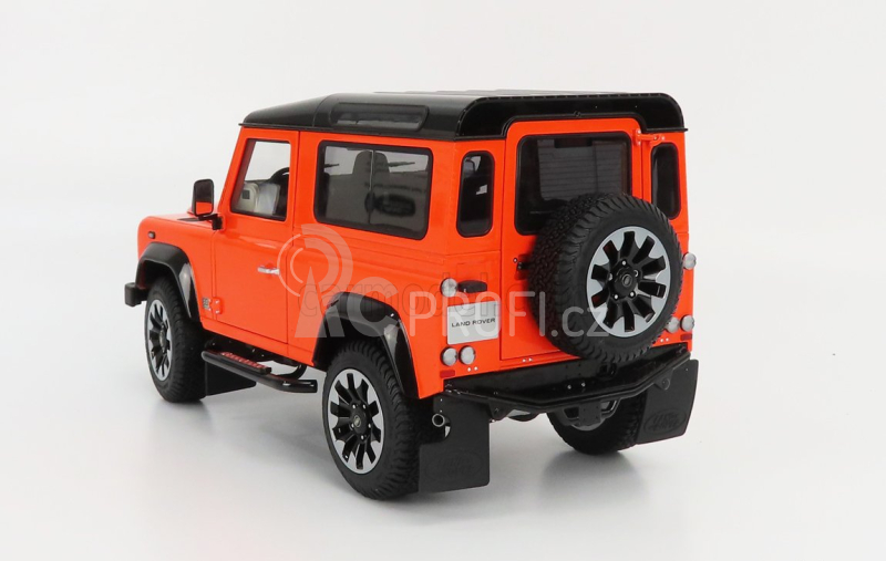 Lcd-model Land rover Defender 90 Works V8 70th Edition 2018 1:18 Orange