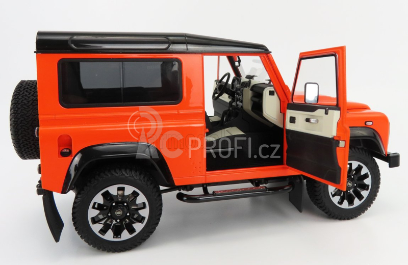 Lcd-model Land rover Defender 90 Works V8 70th Edition 2018 1:18 Orange