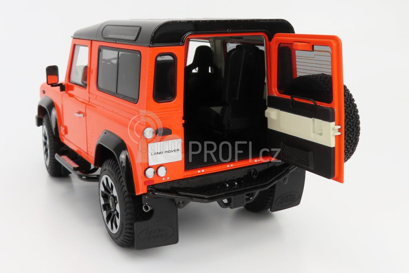 Lcd-model Land rover Defender 90 Works V8 70th Edition 2018 1:18 Orange