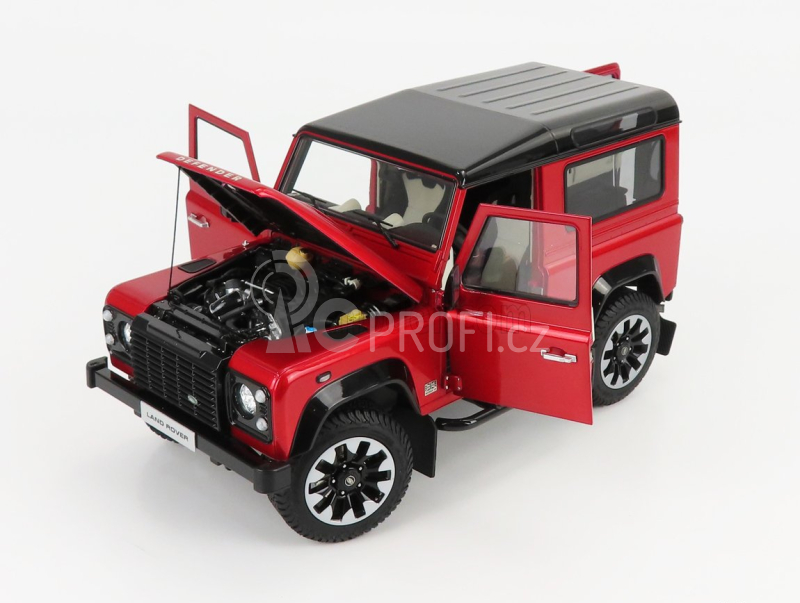 Lcd-model Land rover Defender 90 Works V8 70th Edition 2018 1:18 Red