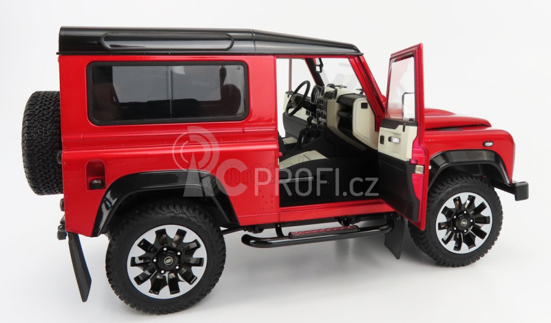 Lcd-model Land rover Defender 90 Works V8 70th Edition 2018 1:18 Red