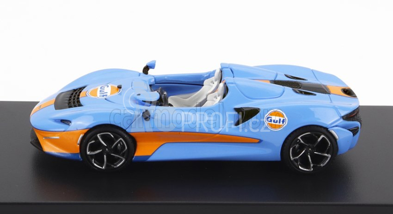 Lcd-model Mclaren Elva Gulf Livery 2020 1:64 Světle Modrá Oranžová