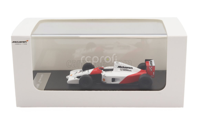 Lcd-model Mclaren F1  Mp4/6 Honda N 1 World Champion Season 1991 Ayrton Senna 1:64 Červená Bílá