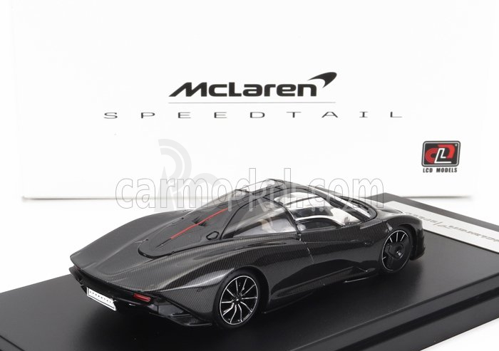 Lcd-model Mclaren Speedtail 2019 1:64 Černá Uhlíková Vlákna