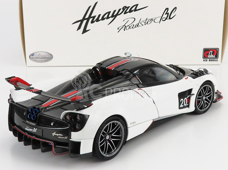 Lcd-model Pagani Huayra Bc Roadster N 20 2017 1:18 Bílá Černá