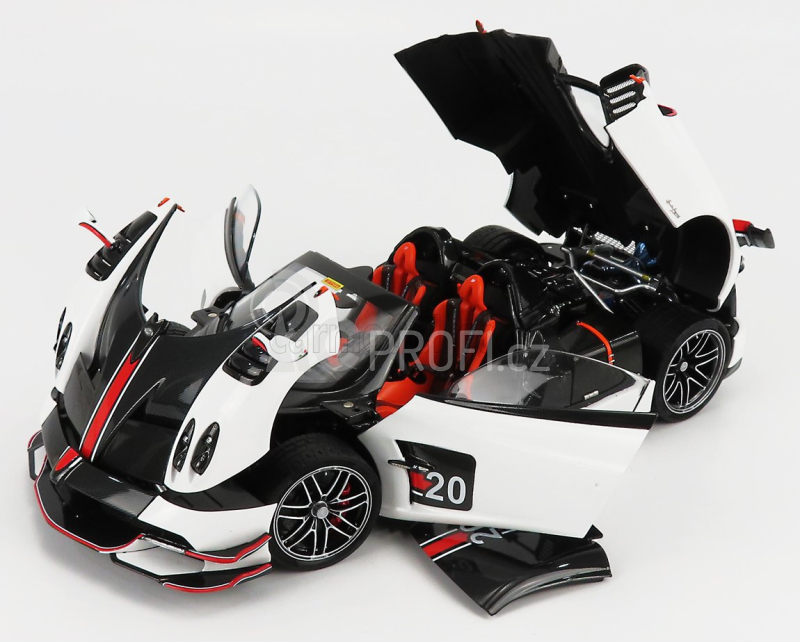 Lcd-model Pagani Huayra Bc Roadster N 20 2017 1:18 Bílá Černá