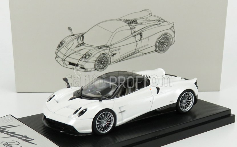 Lcd-model Pagani Huayra Roadster 2018 1:43 Bílá