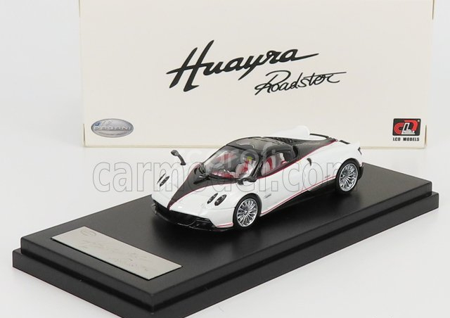 Lcd-model Pagani Huayra Roadster 2018 1:64 Bílá Perla