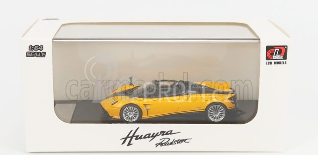 Lcd-model Pagani Huayra Roadster 2018 1:64 Žlutá Černá
