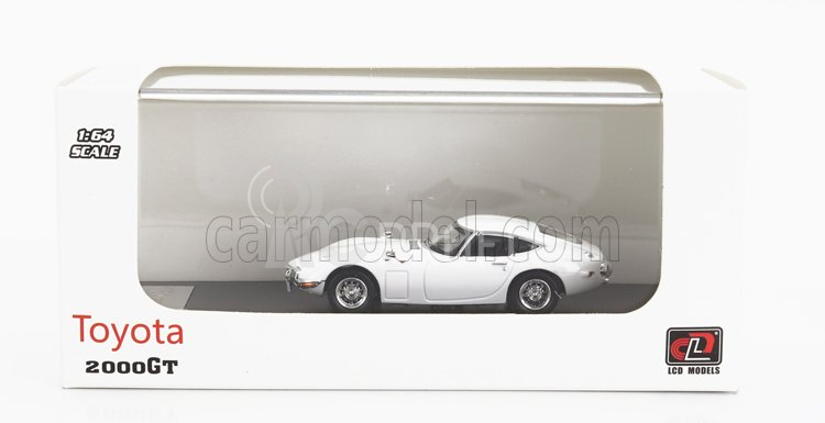 Lcd-model Toyota 2000gt Coupe 1967 1:64 Bílá