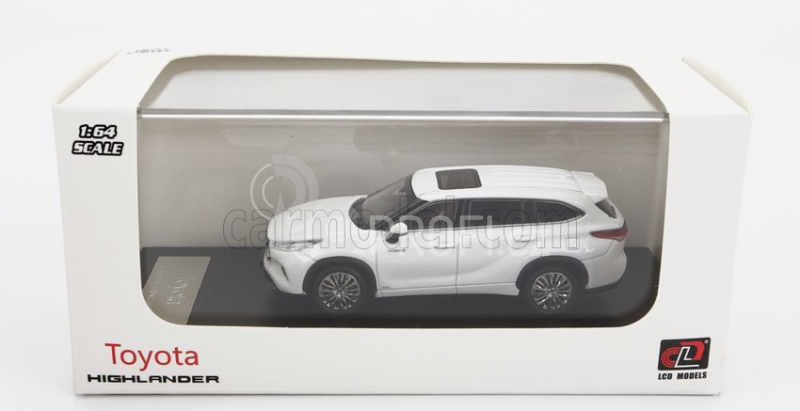 Lcd-model Toyota Highlander 2022 1:64 Bílá