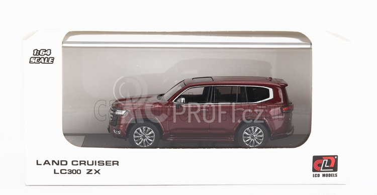 Lcd-model Toyota Land Cruiser Lc300-zx 2022 1:64 Red