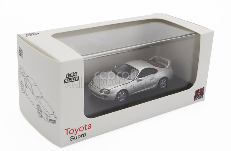 Lcd-model Toyota Supra Mkiv (a80) Coupe 1993 - Engine Details 1:64 Silver