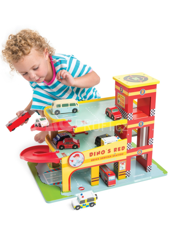 Le Toy Van Garáž Dino's Red