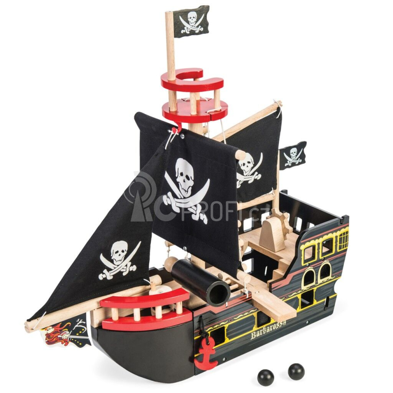 Le Toy Van Pirátská loď Barbarossa - poškozený obal