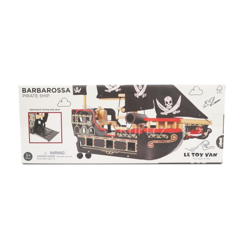 Le Toy Van Pirátská loď Barbarossa - poškozený obal