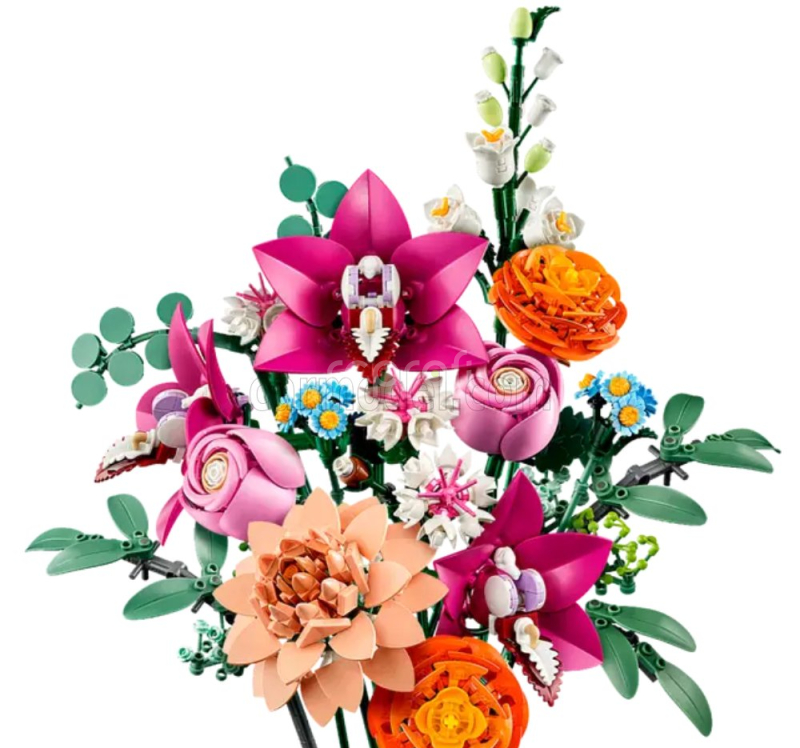 Lego Accessories Lego Botanicals - Pretty Pink Flower Bouquet - 749 Pezzi - 749 Pcs Zelená