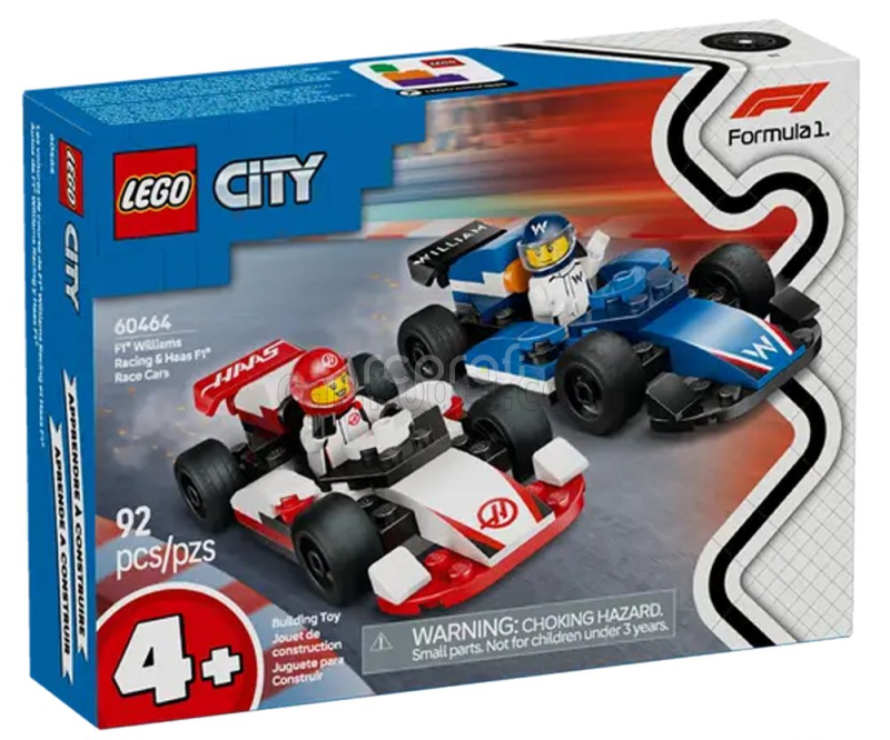 Lego Accessories Lego City - F1  Hass + Williams - 92 Pezzi - 92 Pcs Různé