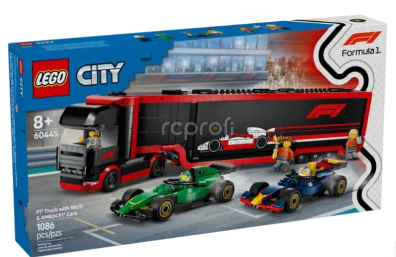 Lego Accessories Lego City - F1  Truck Car Transporter Red Bull Rb20 + Aston Martin Amr24 Cars 2024 - 1086 Pezzi - 1086 Pcs Různé