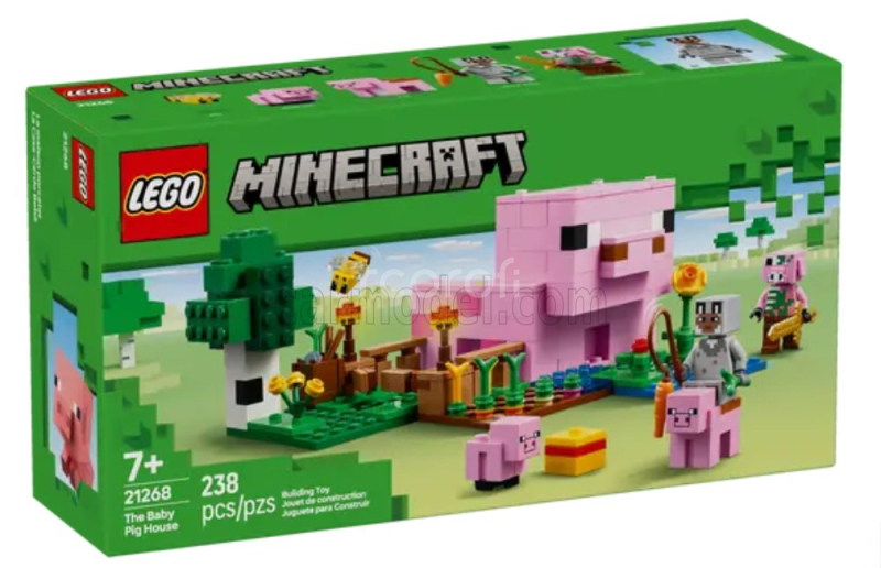Lego Accessories Lego Minecraft - The Baby Pig House - 238 Pezzi - 238 Pcs Různé